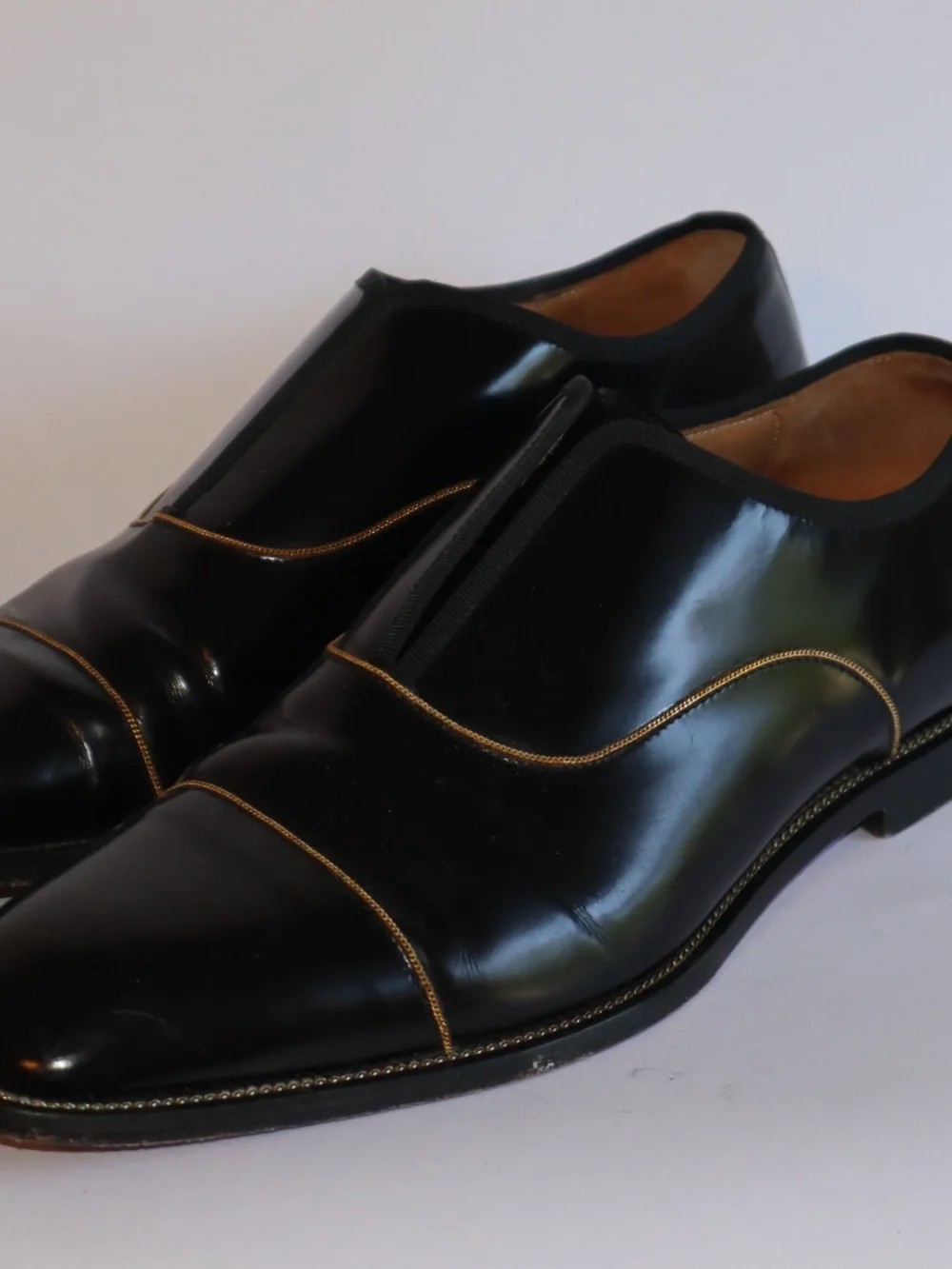 Christian Louboutin Alpha Male Black Patent Leather Oxford Men's 40.5